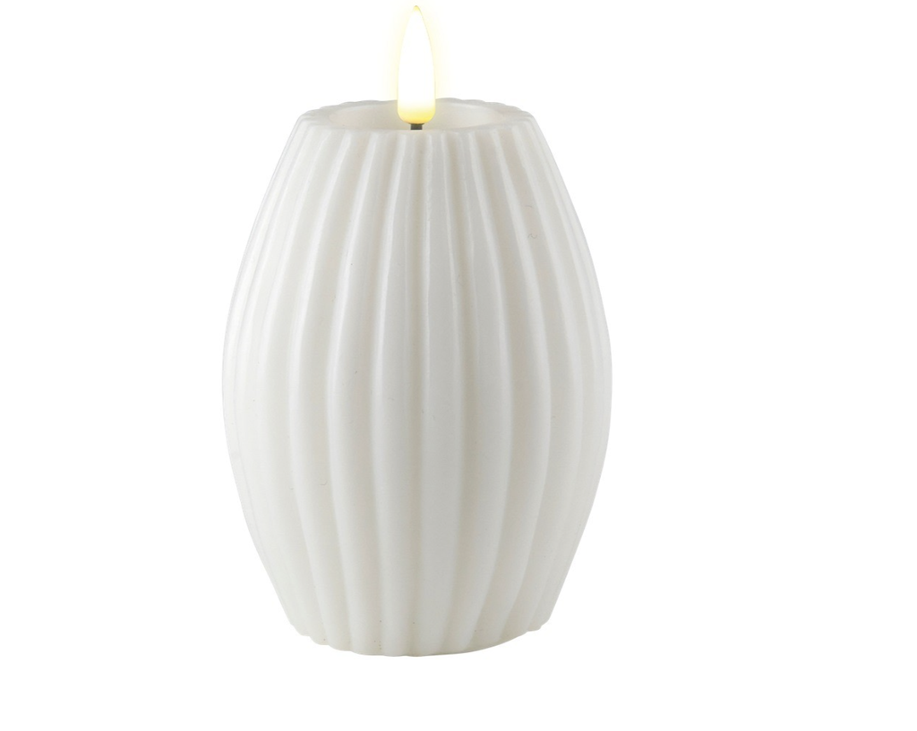 Bougie Led Blanc - Strié