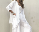 BYPIAS - Cardigan Fin Campos (white)