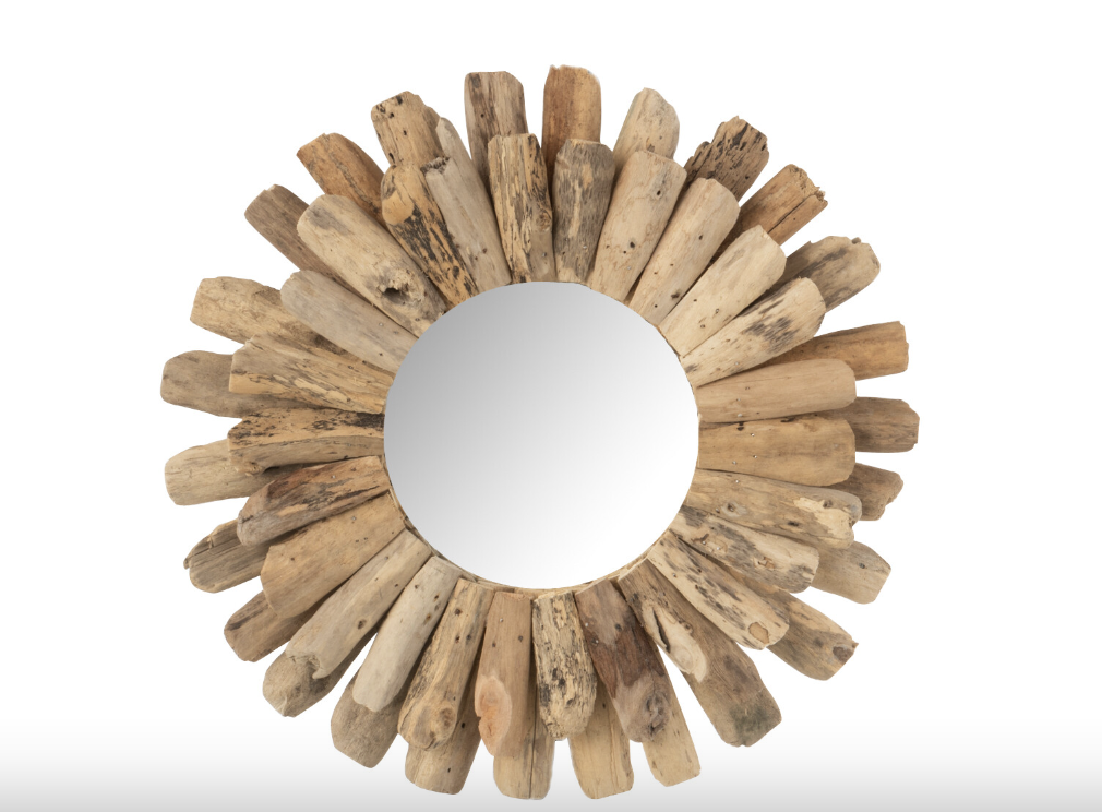 Miroir Rond - Bois