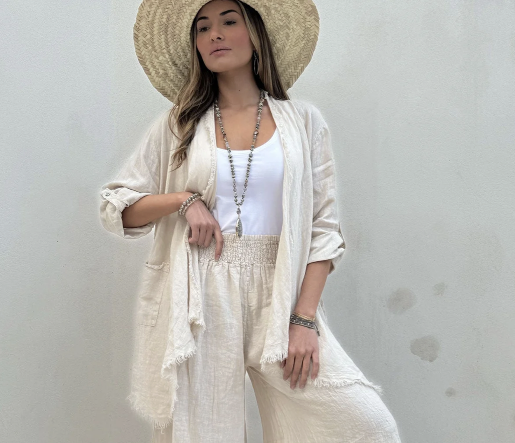 BYPIAS - Cardigan Fin Campos (sand)