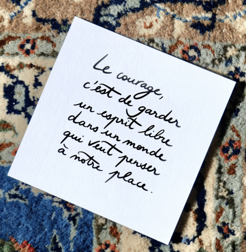 Carte Mantra - Le courage c'est de garder...