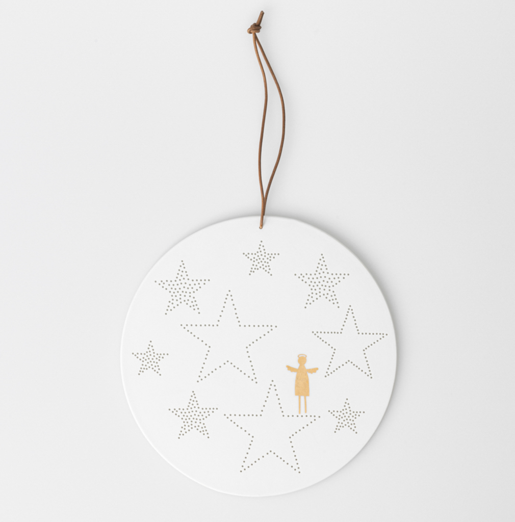 Suspension en Porcelaine - Étoilées