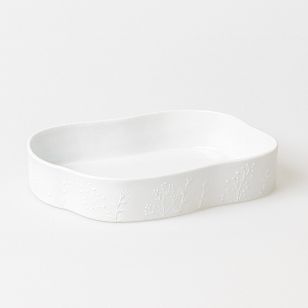 Plat en Porcelaine - Fleurs