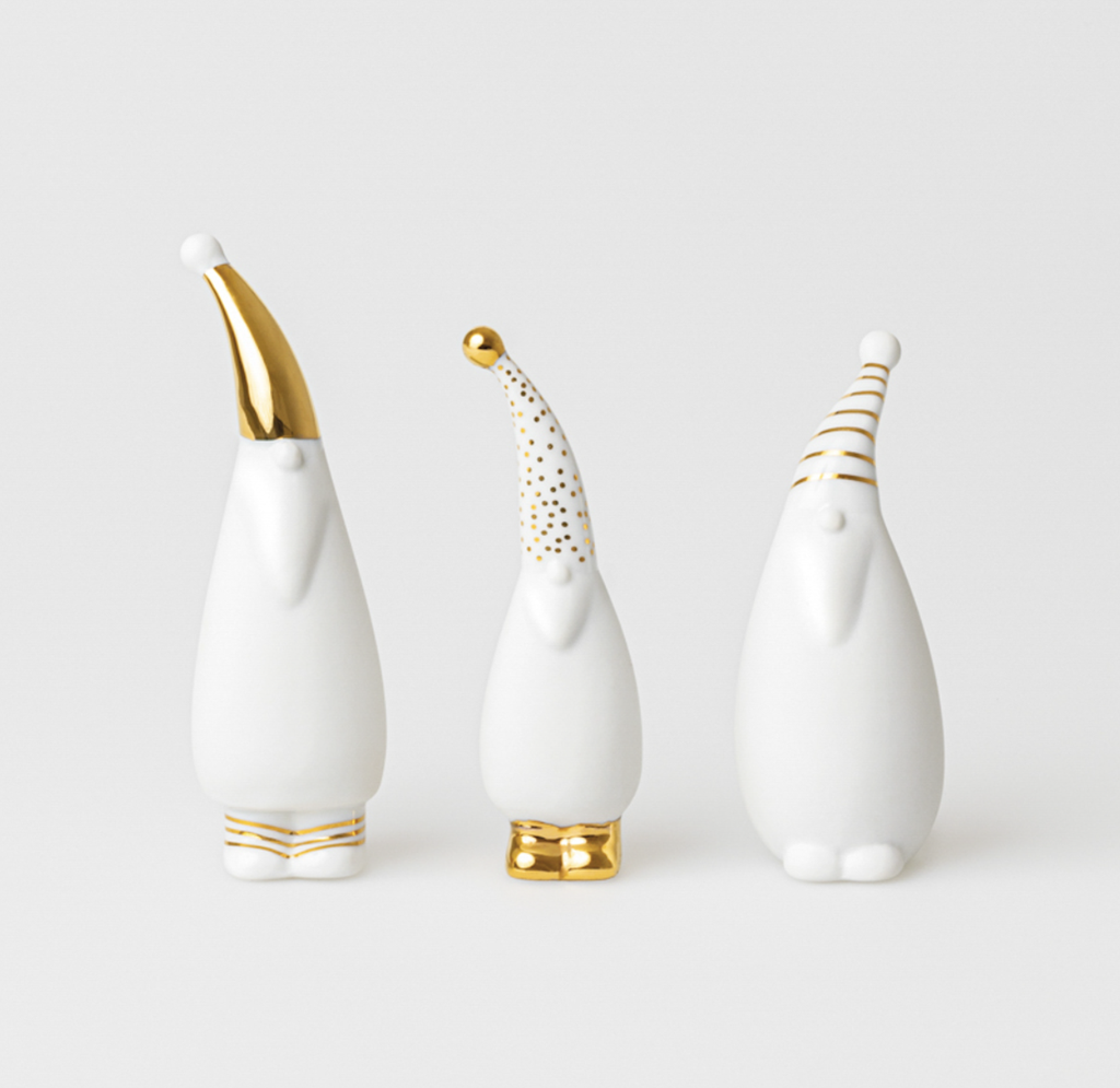 Père Noël en Porcelaine (set 3 pièces)