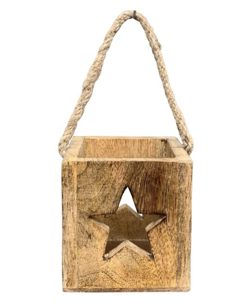 Mini Lanterne en Bois - Étoile