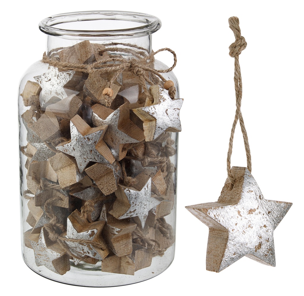 Etoile en Bois - Haley (argenté)