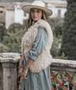 BYPIAS - Gilet Furry (off white)