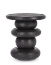 Table d'Appoint en Bois Noir - Lopez (40 cm diam.)