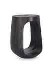 Table Basse en Bois Noir - Lopez (33 cm diam.)