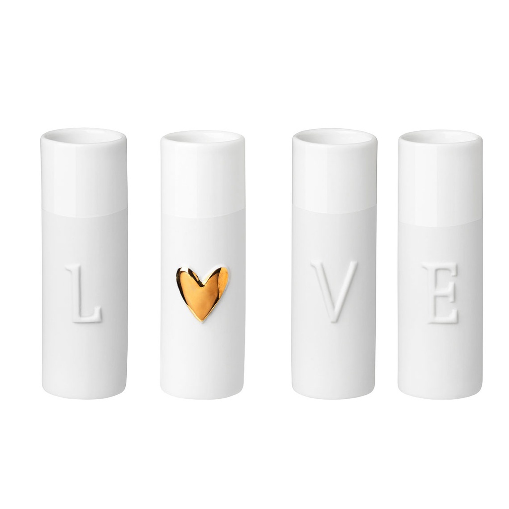 Mini Vases - Love (4 pcs)