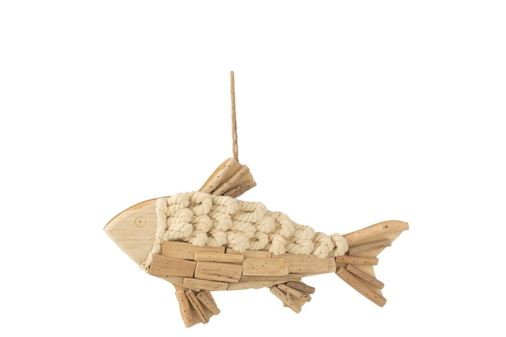 Poisson en Bois à Suspendre