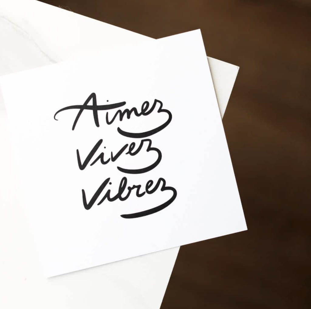 Carte Mantra - Aimez, Vivez, Vibrez