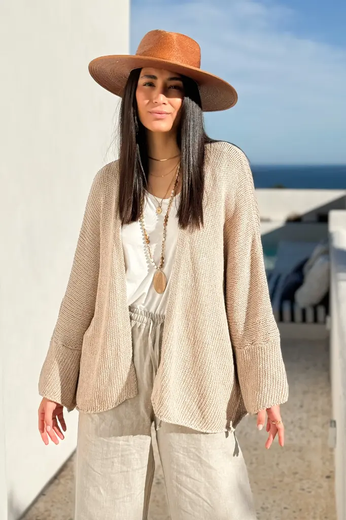 BYPIAS - Cardigan Danni (beige)