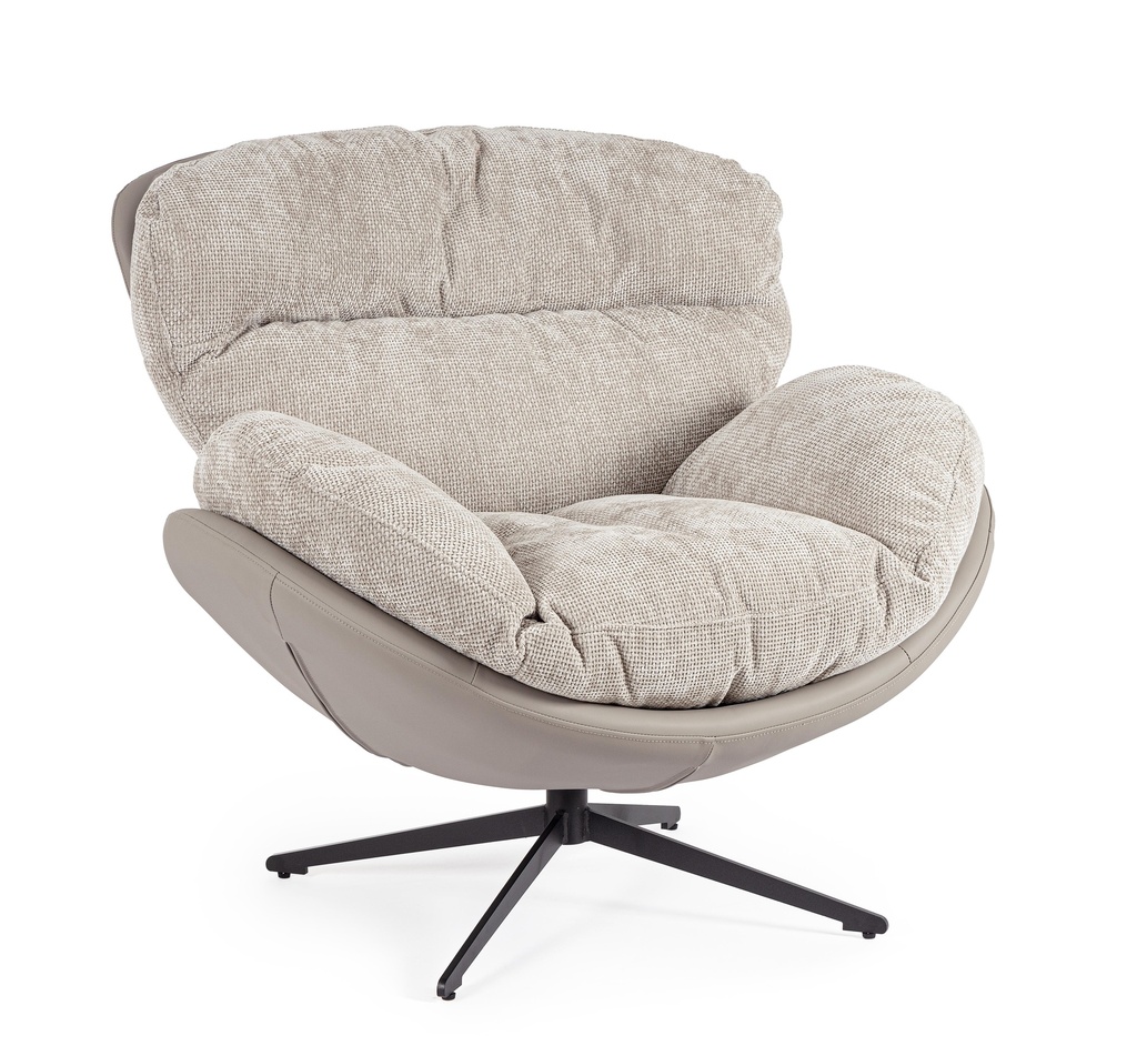 Fauteuil - Kalilo (gris foncé-taupe)