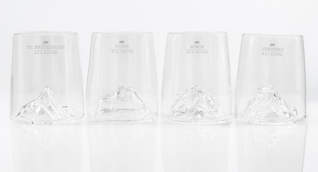 Coffret 4 Verres Shoot- Montagnes Suisses