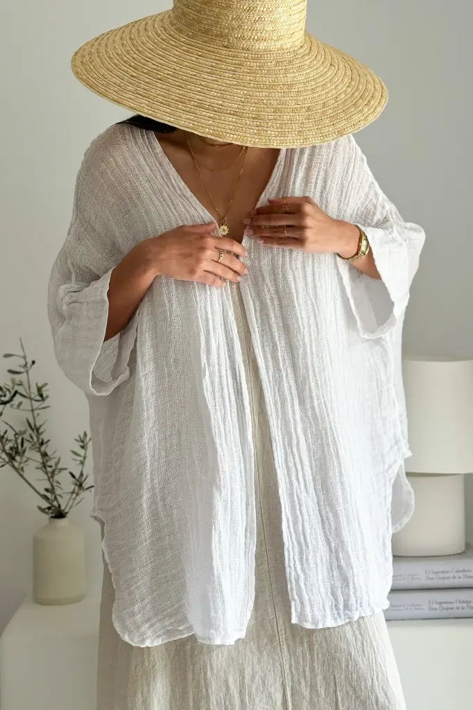 BYPIAS - blouse castillo blanche ONE SIZE