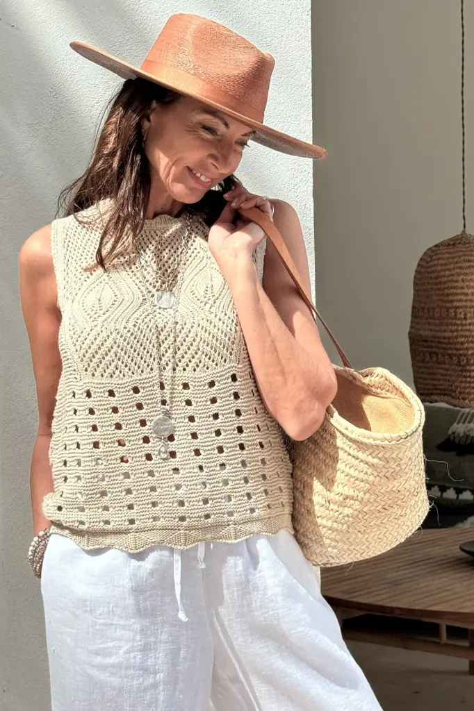 BYPIAS - Top Adriel Crochet  (Beige)