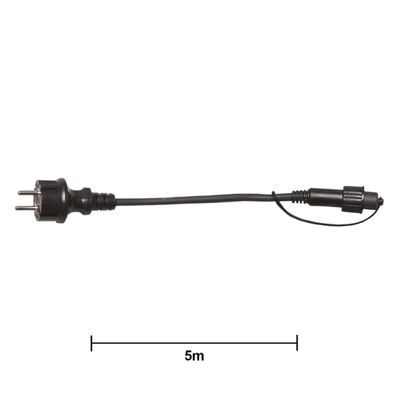 Prise Outdoor Guirlande Noire 5m - Extra Connecta