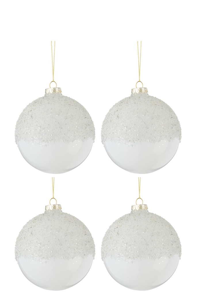 Boule de Noël - Givrée (4 pces)