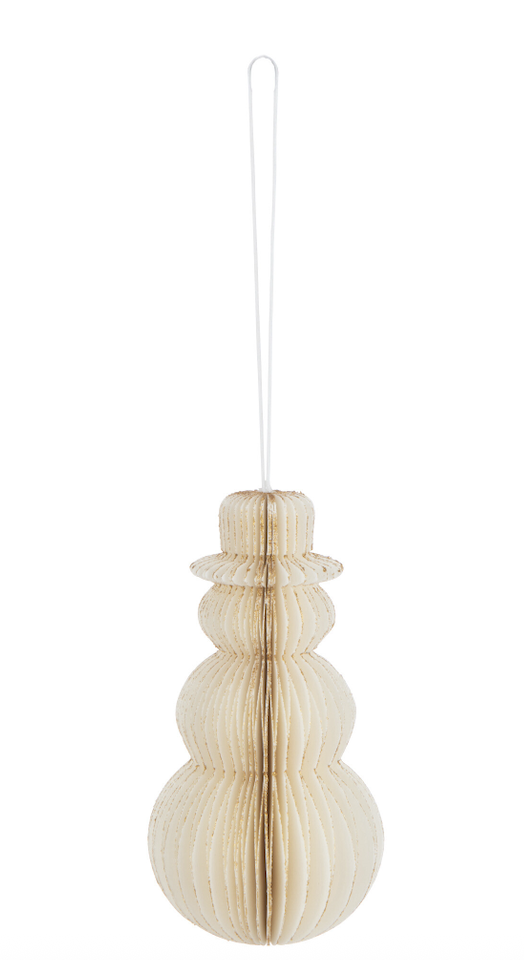 Bonhomme de Neige à Suspendre - Papier Doré