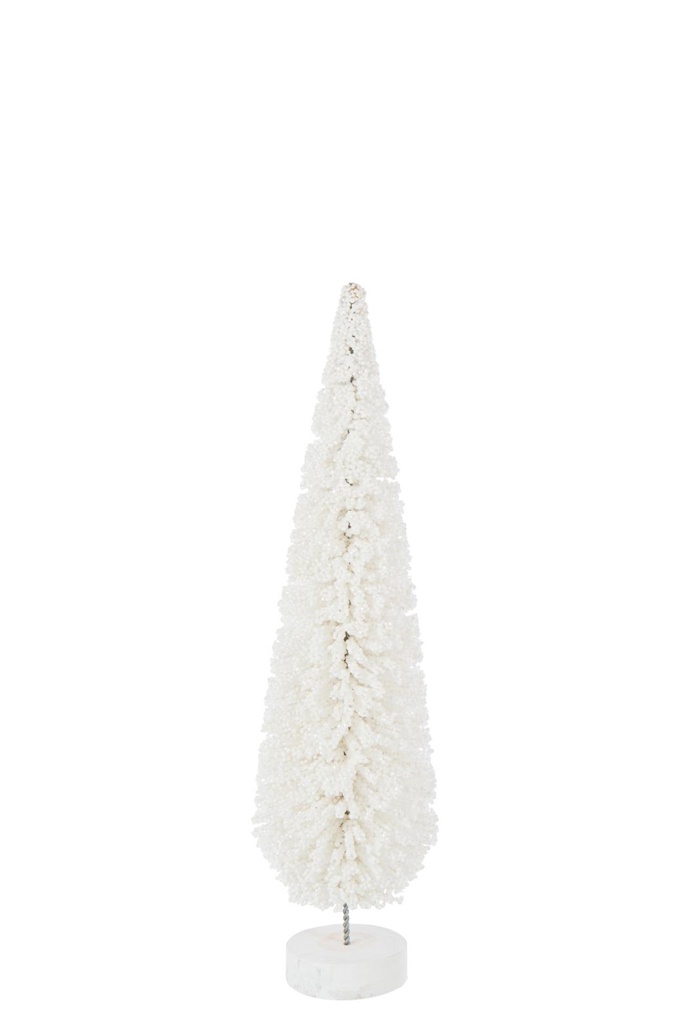Sapin de Noël - Blanc Perlé (grand)
