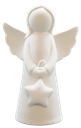 Ange en Porcelaine - Étoile LED