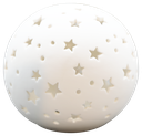 Boule en Porcelaine LED - Étoiles