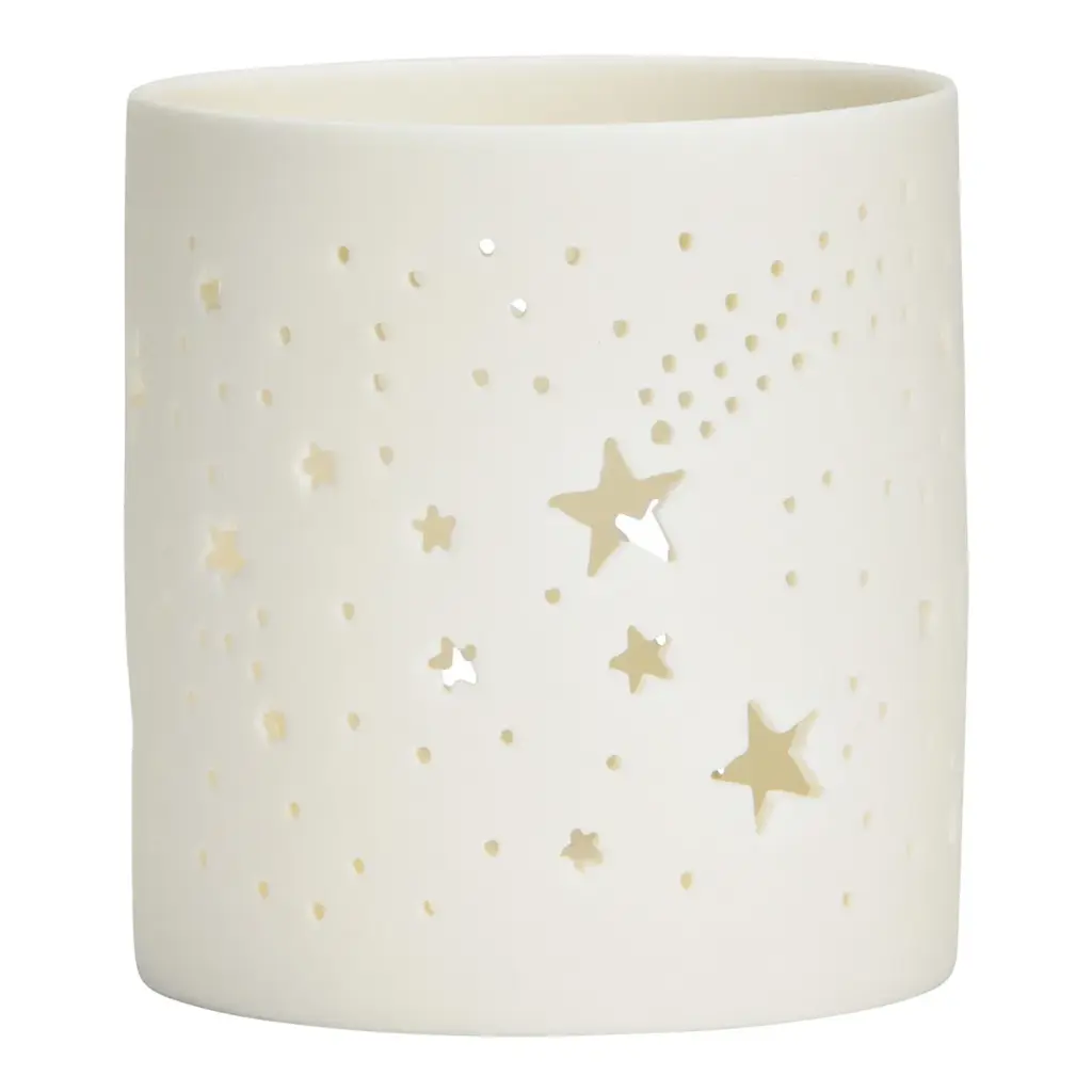 Photophore Blanc - Étoiles (petit)