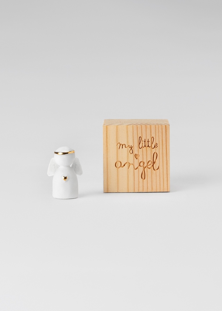 Coffret Bois et Porcelaine - Petit Ange