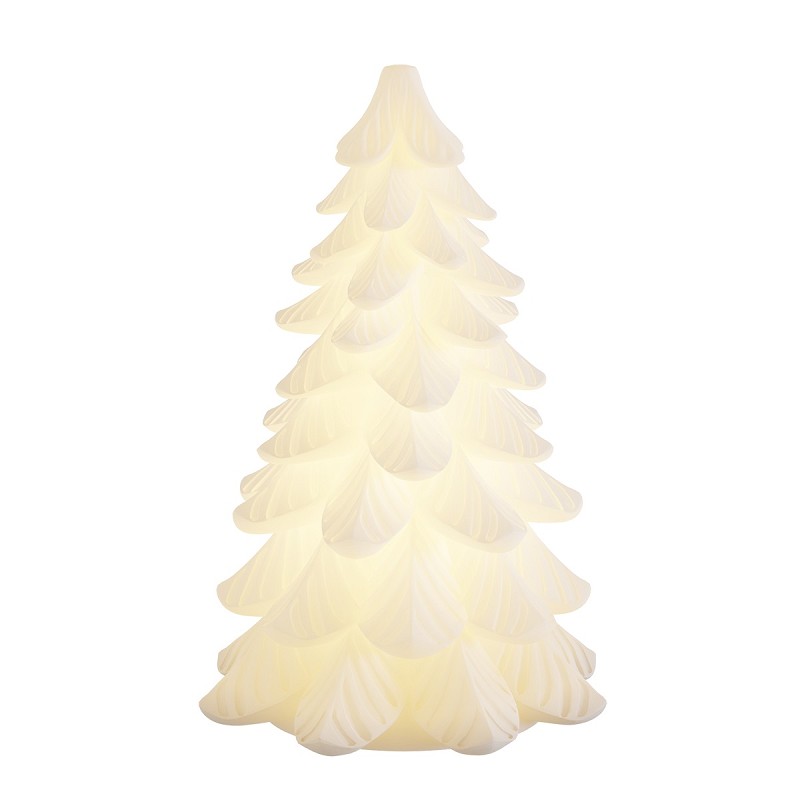 Bougie LED Blanc - Sapin (16 cm)