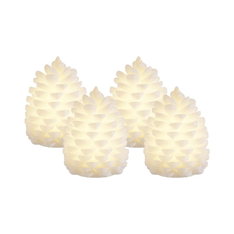 Bougie LED Blanc - Pive 4 pcs (7,5 cm)