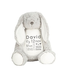 Peluche personnalisable Lapin gris