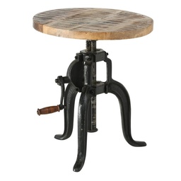 [51039] Table d'Appoint Ronde - Bois & Métal
