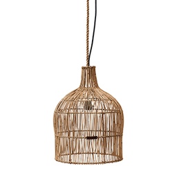 [13545] Lampe rotin à suspendre