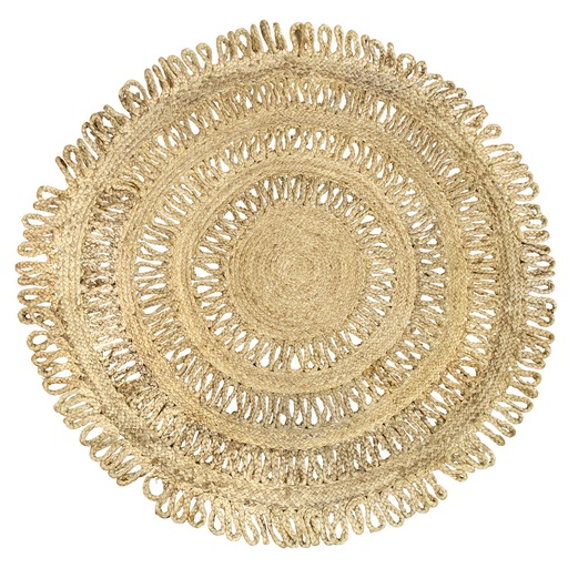 [44153] Tapis en jute « Loops » 120cm