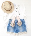 BYPIAS - Short Athena (denim)