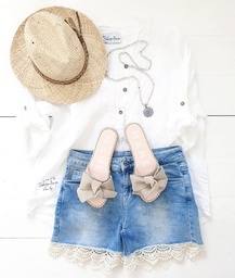BYPIAS - Short Athena (denim)