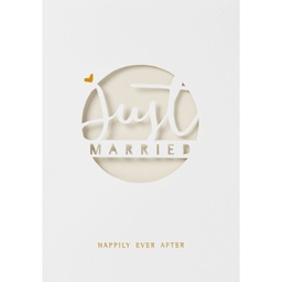 [65255] Carte - Just Married Coeur Or