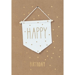 [65253] Carte de voeux - Happy Birthday Drapeau