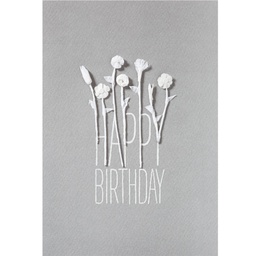 [65236] Carte de voeux Happy Birthday Gris