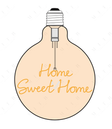 [81071] Ampoule Elio - Home Sweet Home (ambrée, à suspendre)