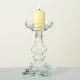 [33187] Bougeoir Pilier en verre Deven (moyen)