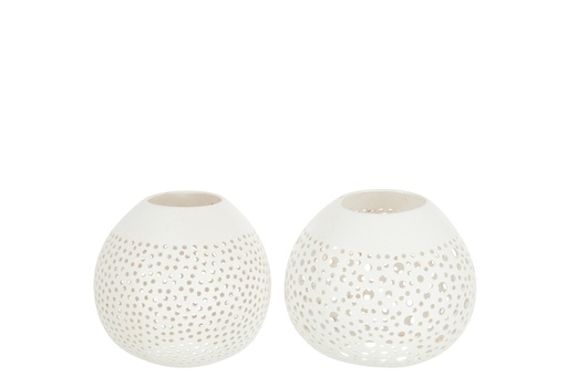 Photophore - Noix de Coco Blanche