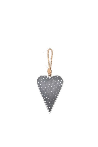 Coeur Gris Métal - Pointy
