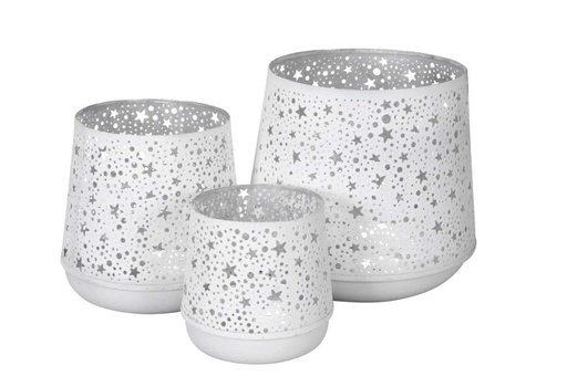 Photophore Blanc - Etoiles