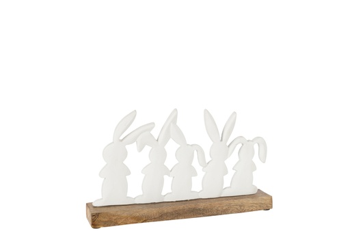 Lapin sur Socle - Blanc 