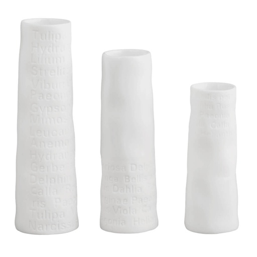 Mini Vase en Porcelaine - Mots en Fleurs (3p.)