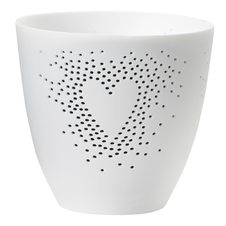 [38683] Photophore en Porcelaine - Coeur