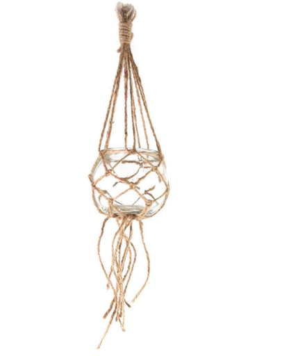 [13722] Photophore suspendu macramé