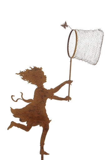 [75155] Pic - Enfant Chasseur de Papillons (rouille)